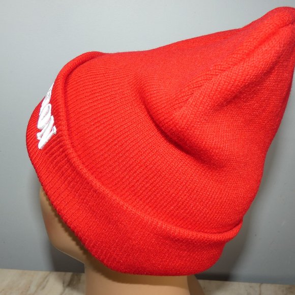 True Religion Red Knit Cap Watchman Beanie - Picture 5 of 8